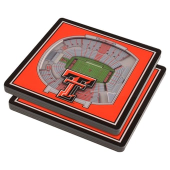 Fanpoint Texas Tech Red Raiders 3D StadiumView Coasters