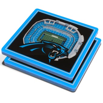 Fanpoint Carolina Panthers 3D StadiumView Coasters