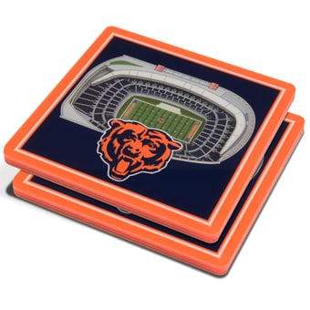 Fanpoint Chicago Bears 3D StadiumView Coasters