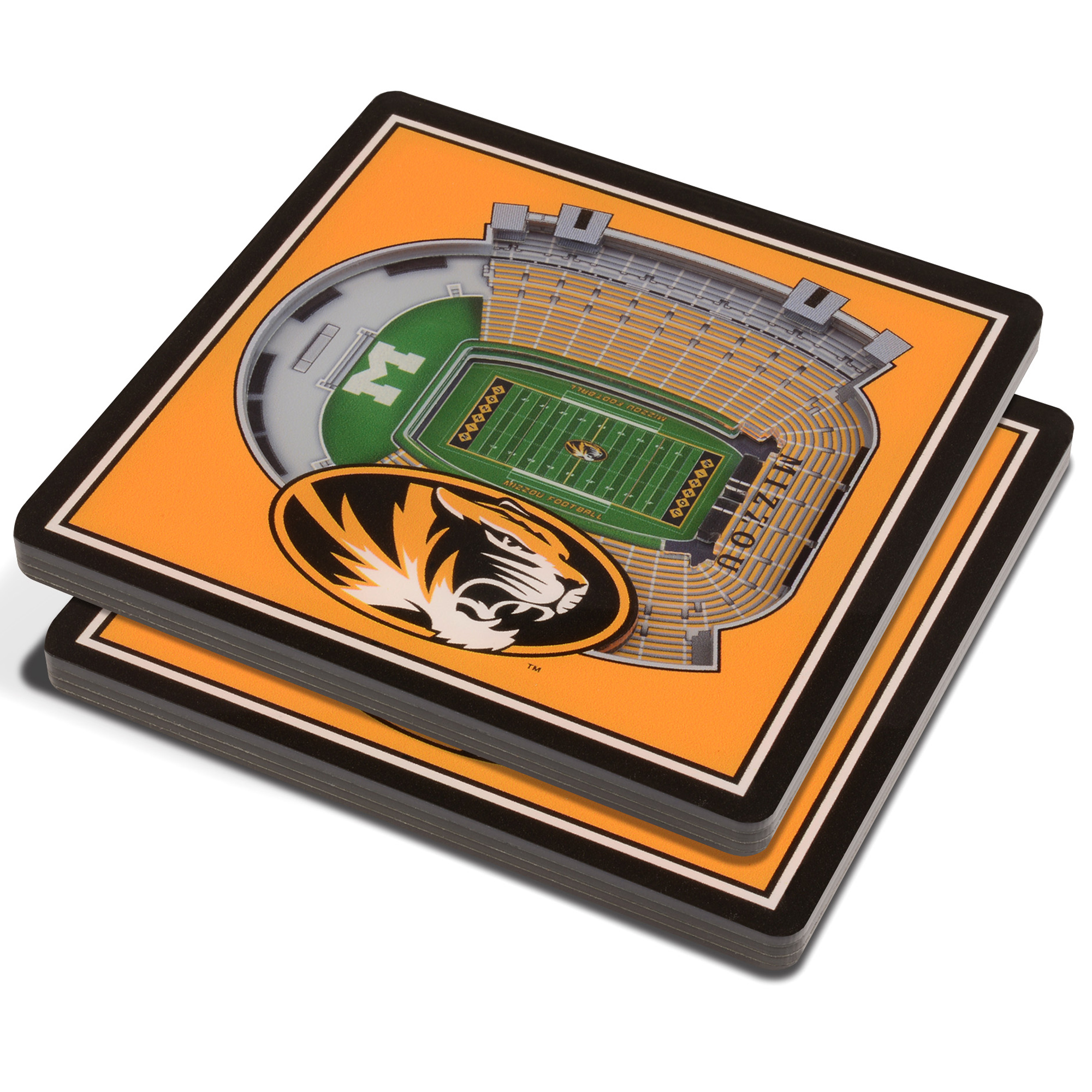 Fanpoint Missouri Tigers 3D StadiumView Coasters