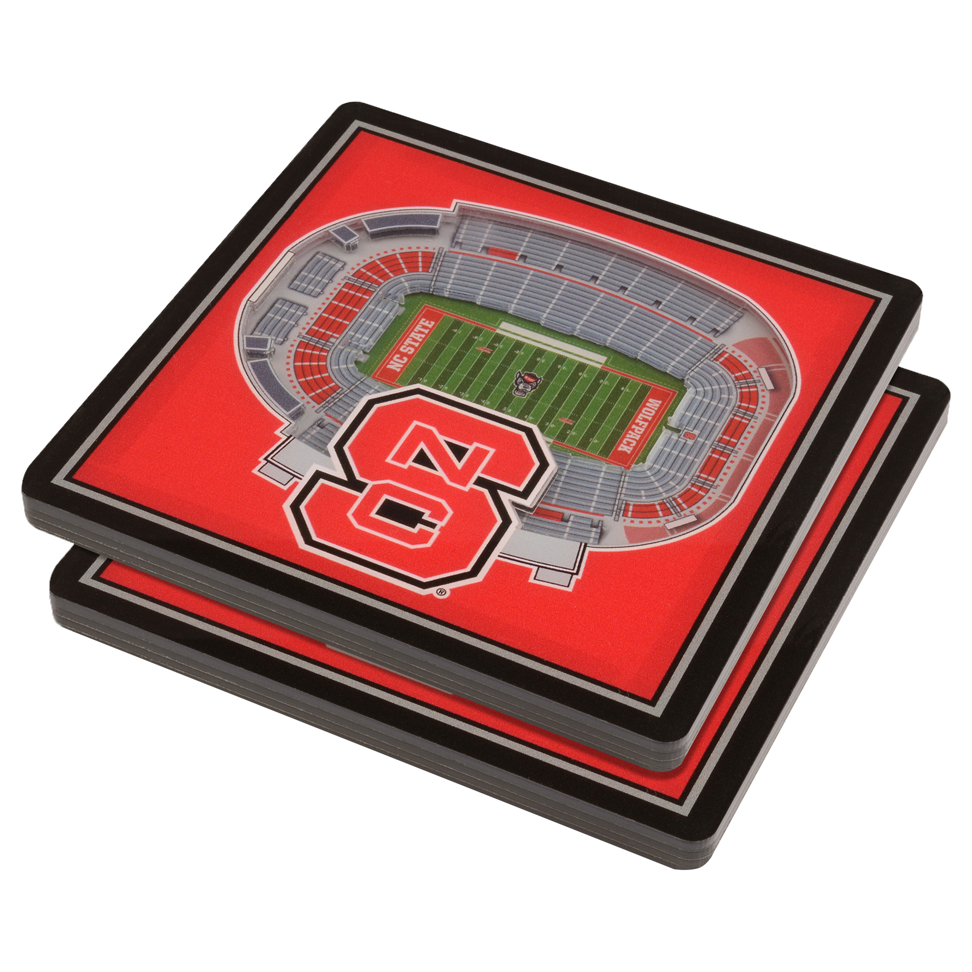 Fanpoint NC State Wolfpack 3D StadiumView Coasters