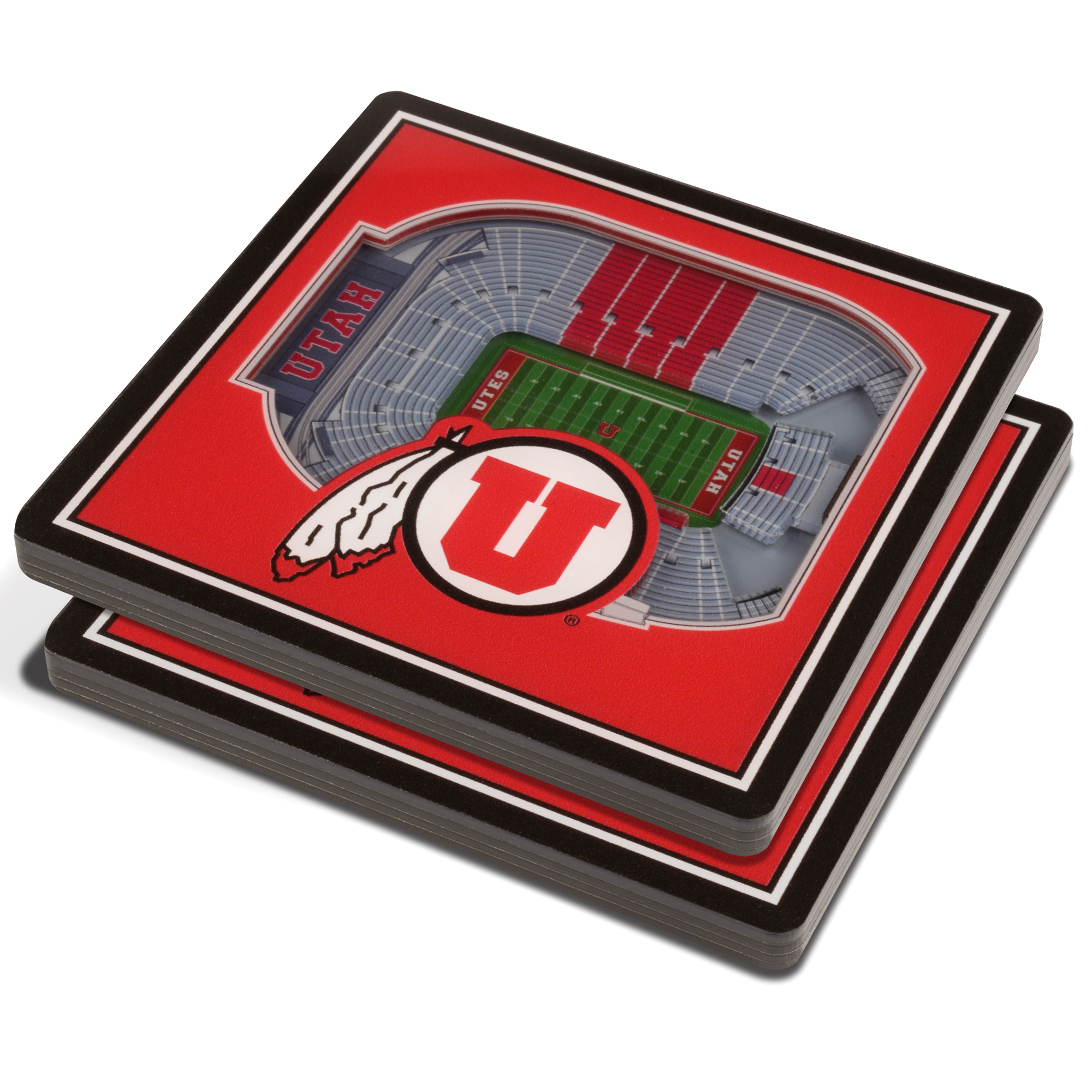 Fanpoint Utah Utes 3D StadiumView Coasters
