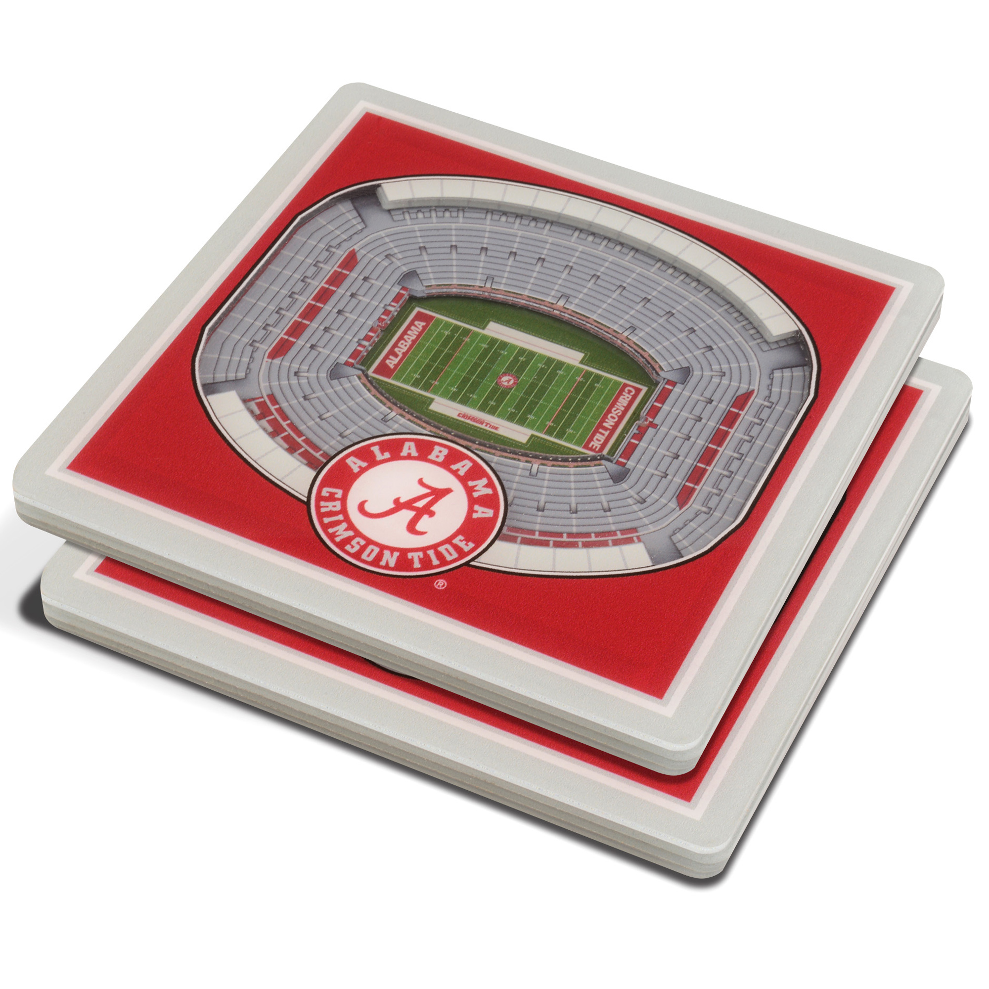 Fanpoint Alabama Crimson Tide 3D StadiumView Coasters