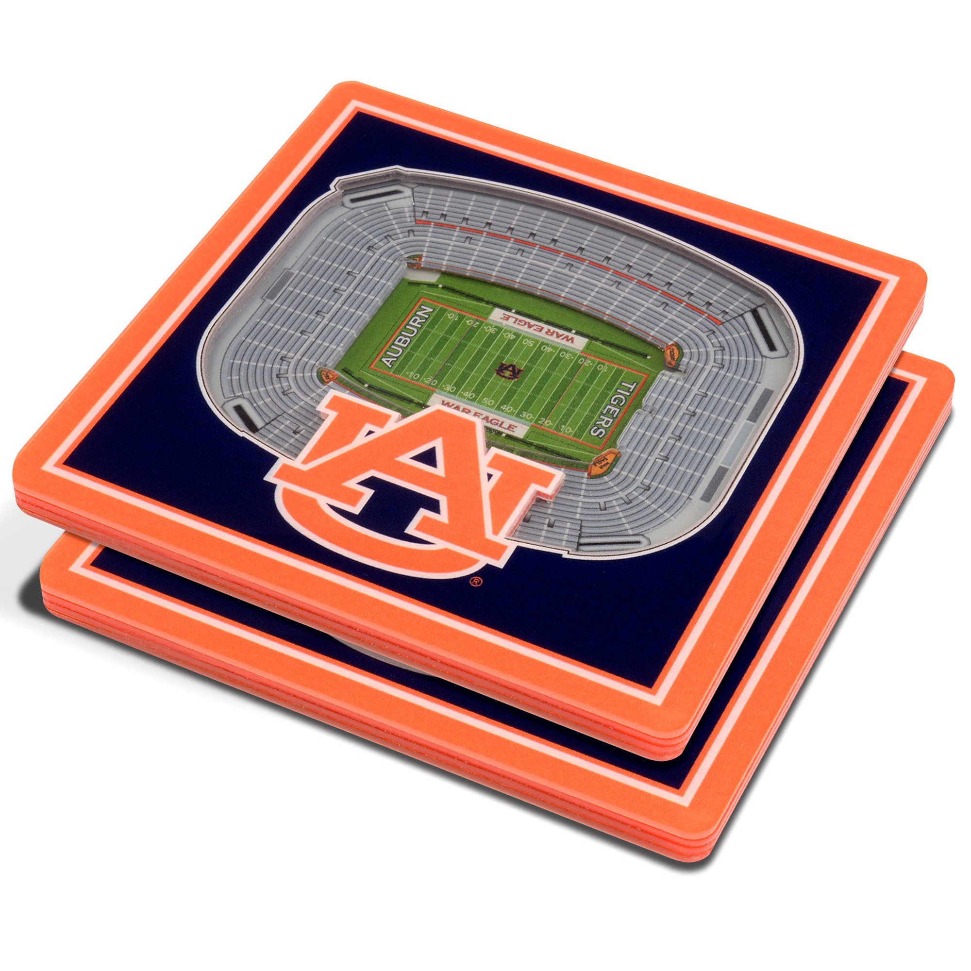 Fanpoint Auburn Tigers 3D StadiumView Coasters
