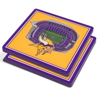 Fanpoint Minnesota Vikings 3D StadiumView Coasters