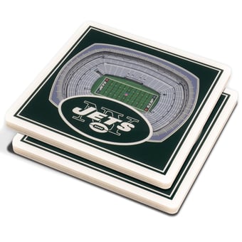 Fanpoint New York Jets 3D StadiumView Coasters