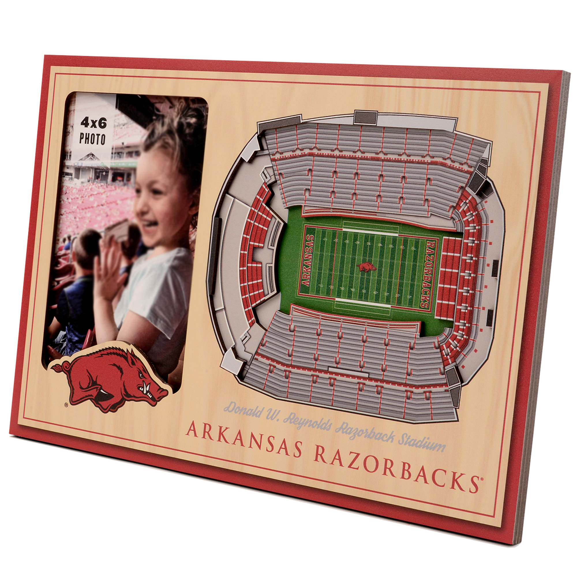 Fanpoint Arkansas Razorbacks 3D StadiumView Picture Frame