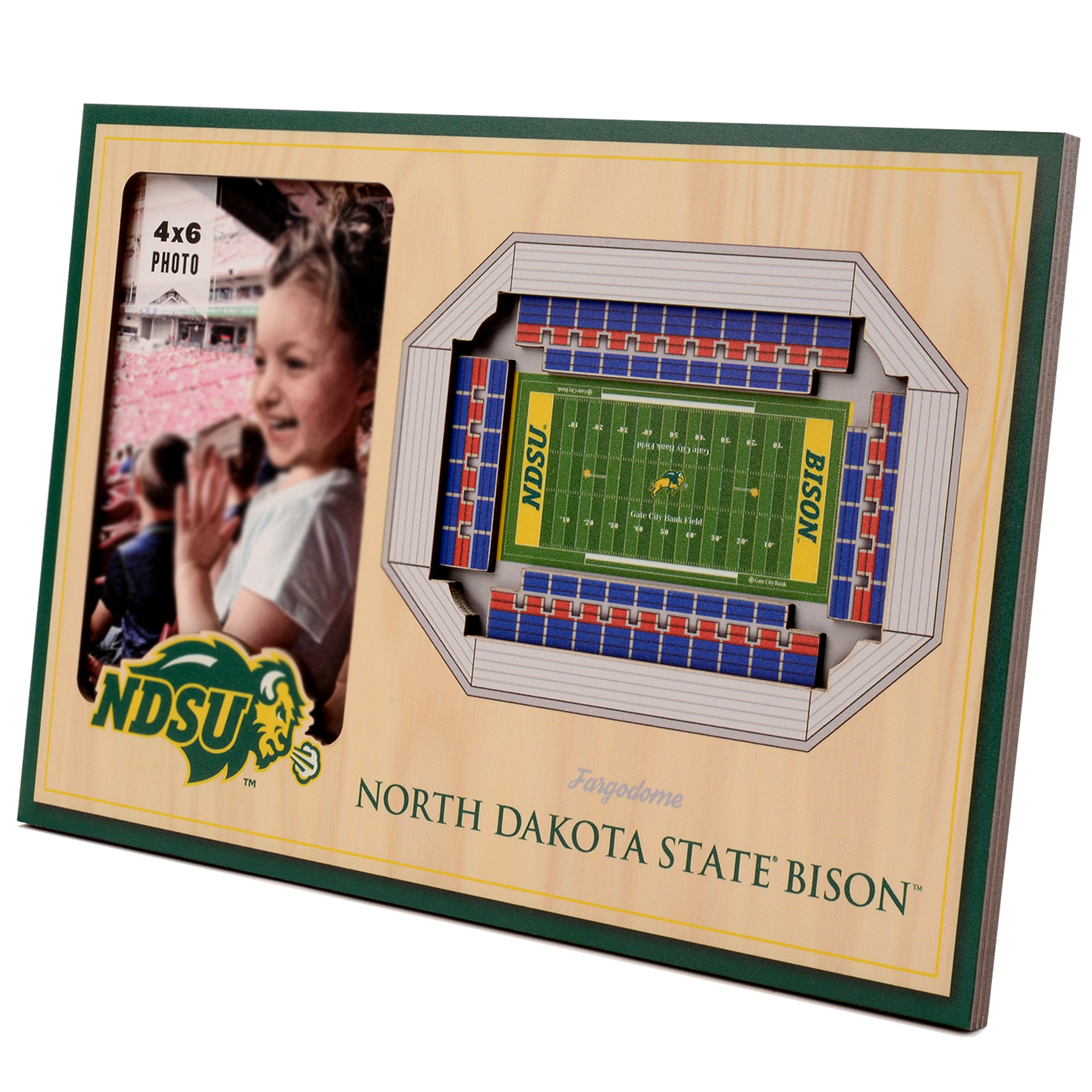 Fanpoint NDSU Bison 3D StadiumView Picture Frame