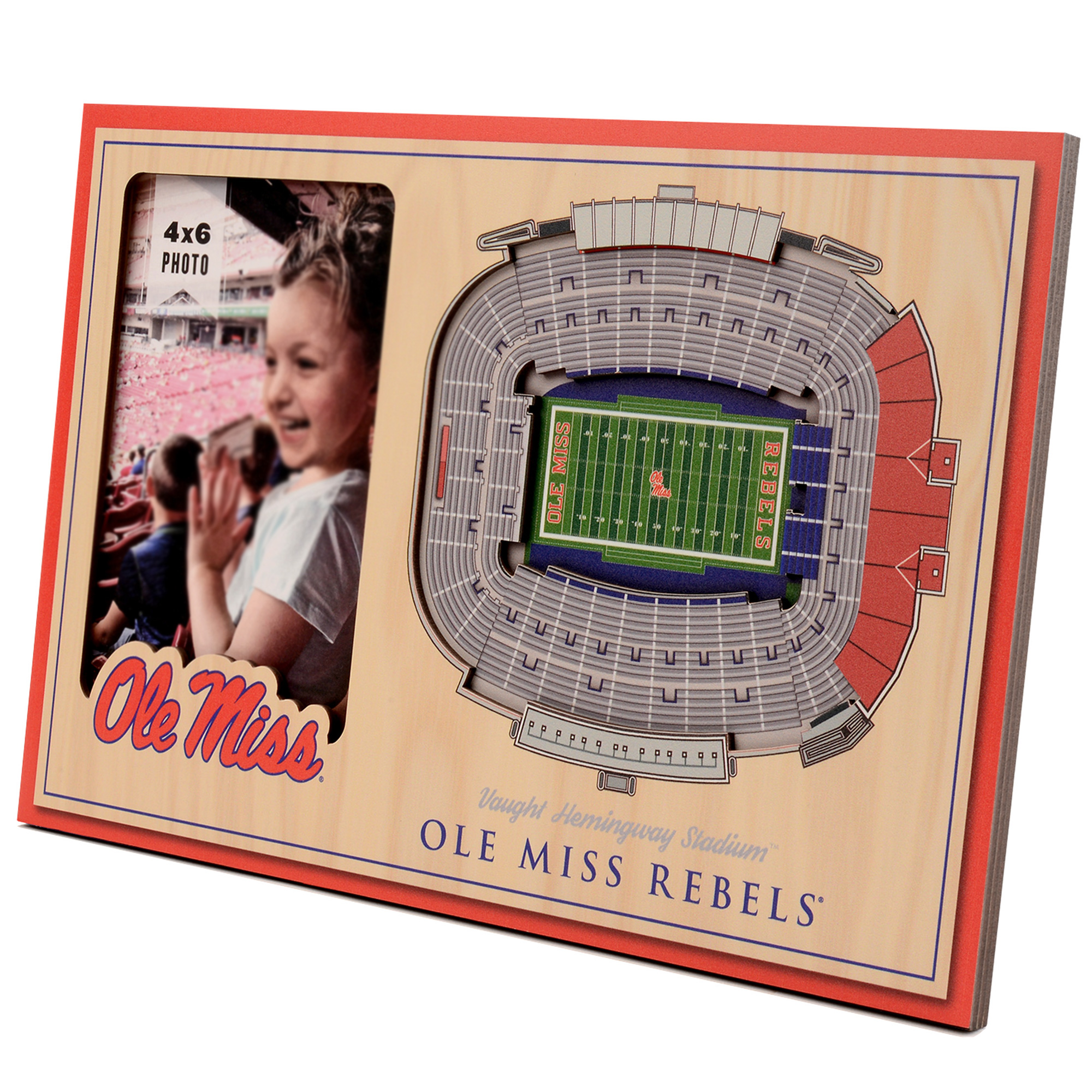 Ole Miss Rebels 3D StadiumView Picture Frame