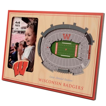 Fanpoint Wisconsin Badgers 3D StadiumView Picture Frame