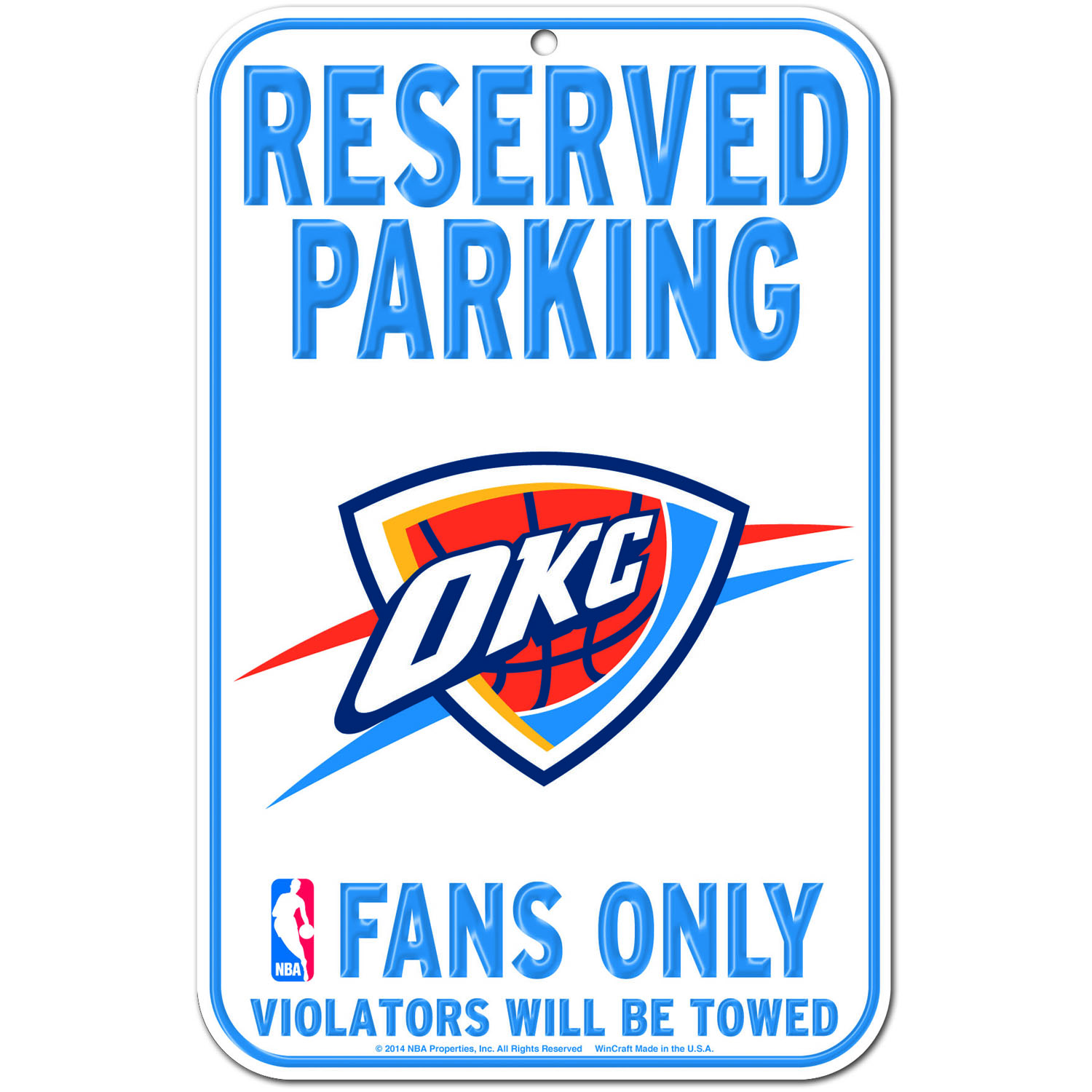 WinCraft Oklahoma City Thunder 11" x 17" Indoor/Outdoor Sign