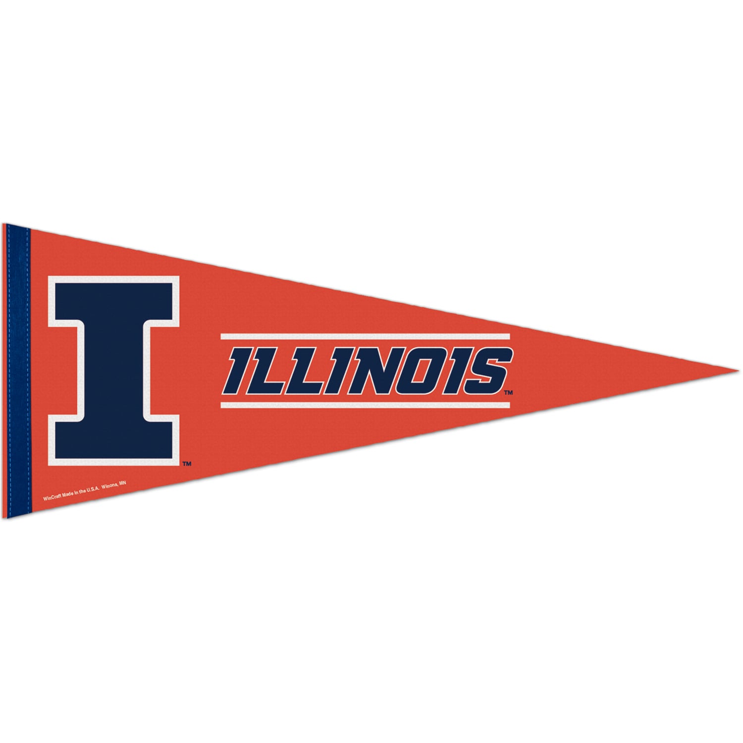 WinCraft Illinois Fighting Illini 12" x 30" Large Logo Premium Pennant