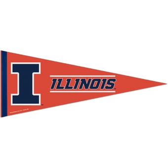 WinCraft Illinois Fighting Illini 12" x 30" Large Logo Premium Pennant