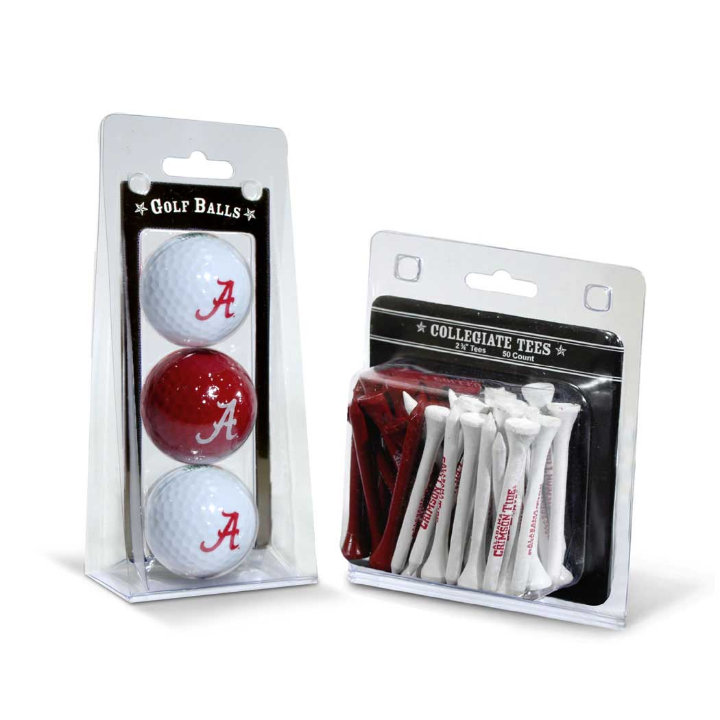 Alabama Crimson Tide 3-Golf Ball & 50-Golf Tee Set Alabama Crimson Tide 3-Golf Ball & 50-Golf Tee Set