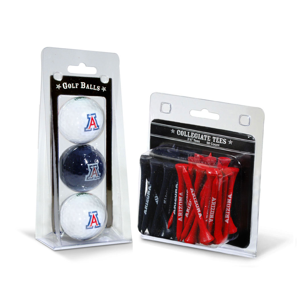 Arizona Wildcats 3-Golf Ball & 50-Golf Tee Set Arizona Wildcats 3-Golf Ball & 50-Golf Tee Set
