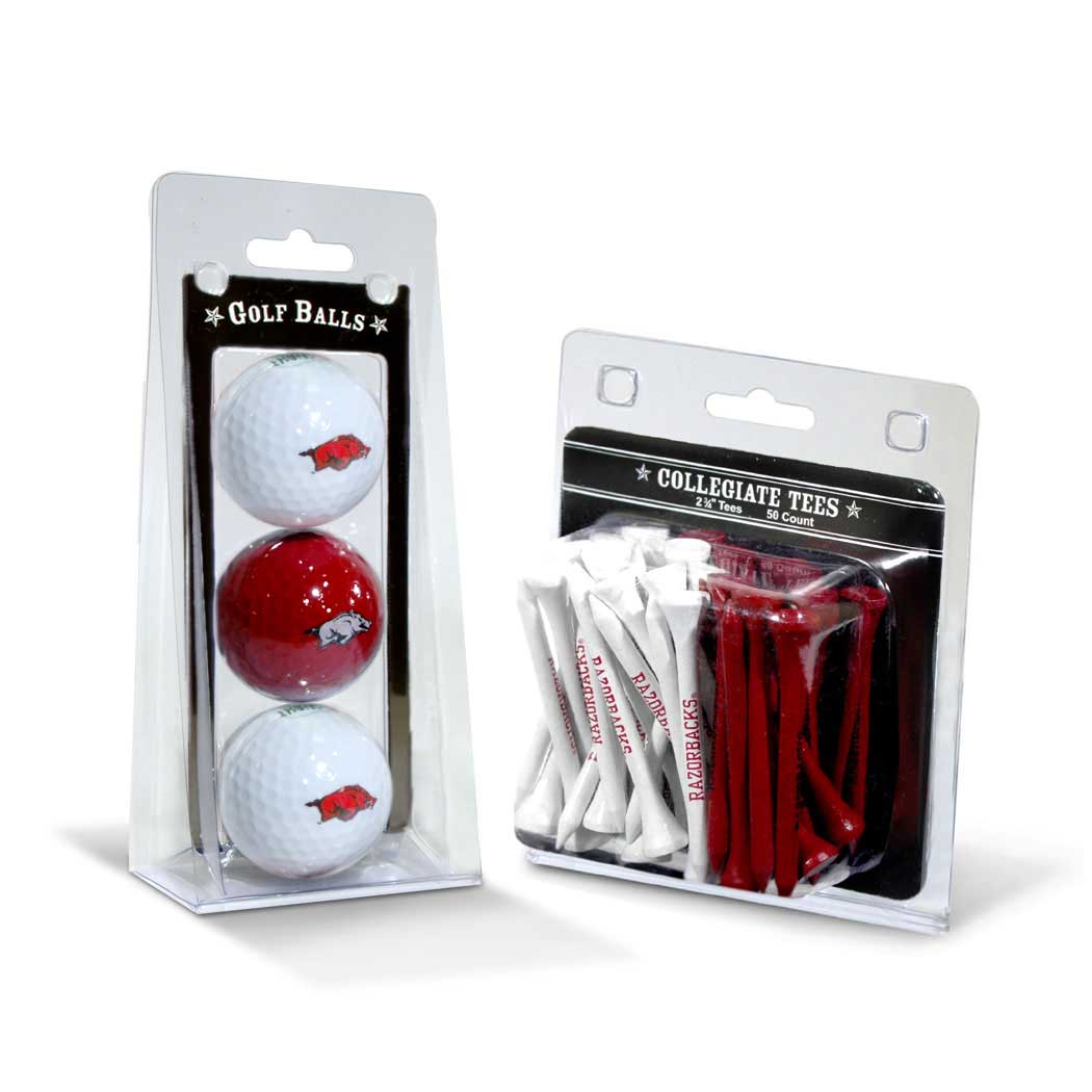 Arkansas Razorbacks 3-Golf Ball & 50-Golf Tee Set Arkansas Razorbacks 3-Golf Ball & 50-Golf Tee Set