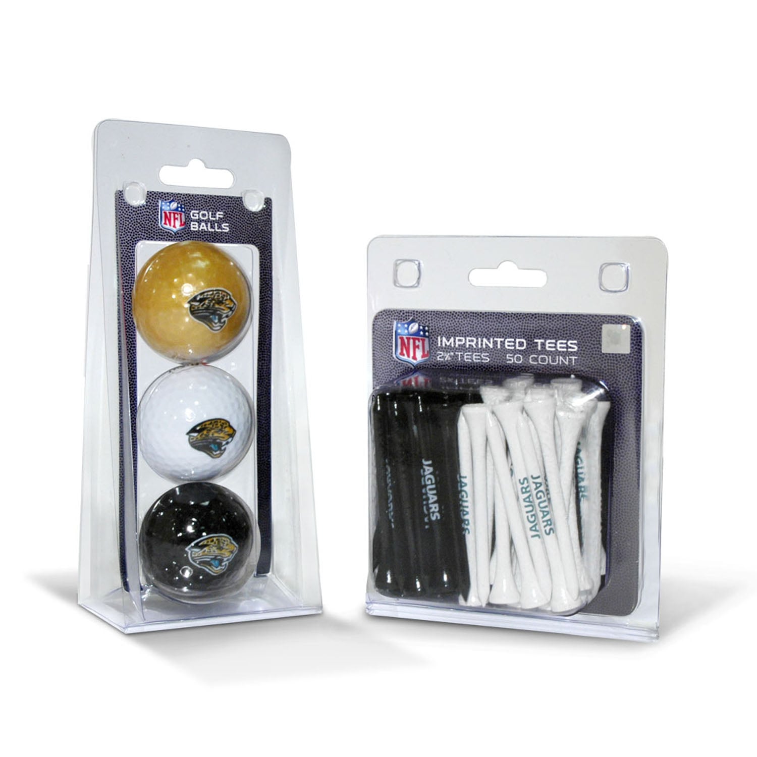 Jacksonville Jaguars 3-Golf Ball & 50-Golf Tee Set