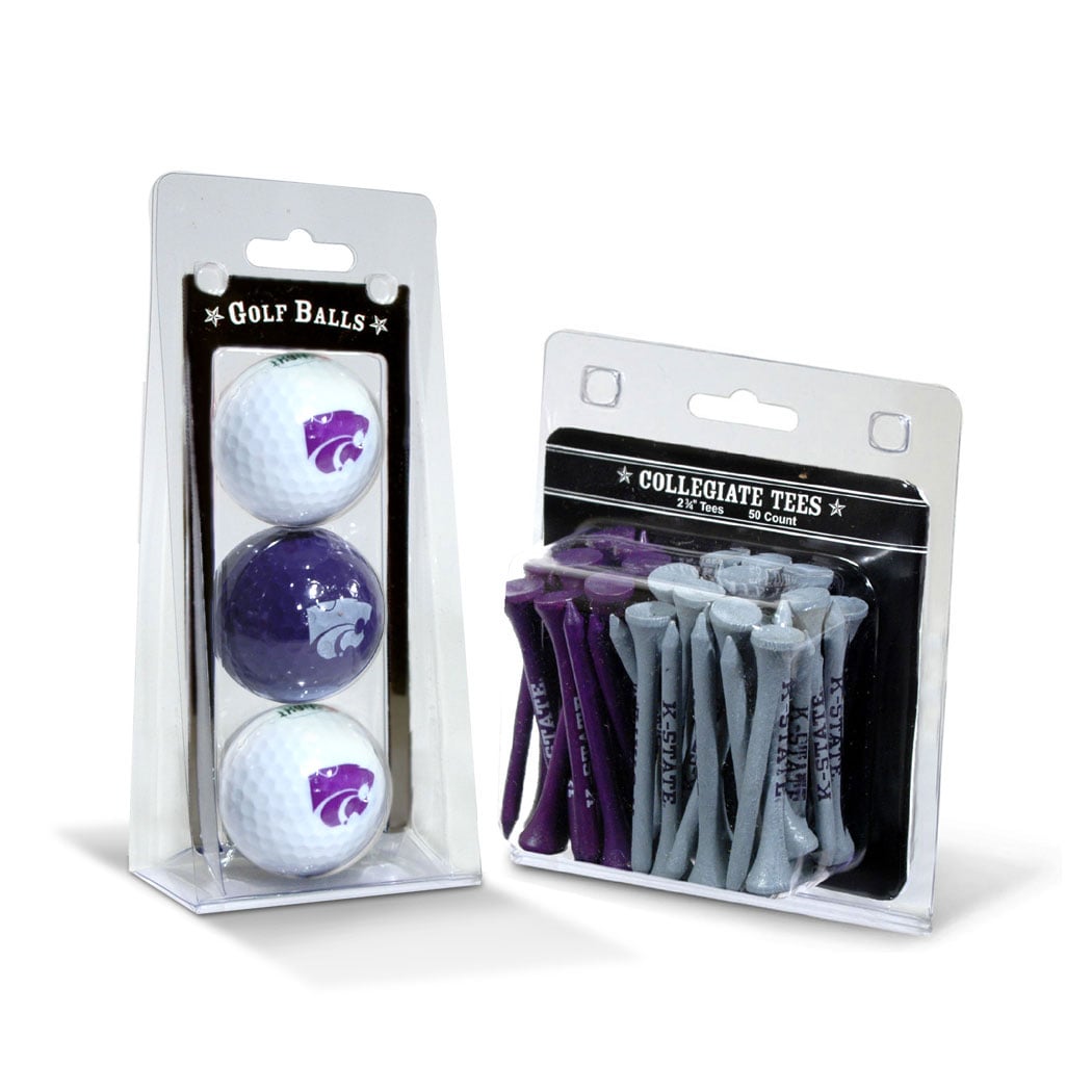 Kansas State Wildcats 3-Golf Ball & 50-Golf Tee Set