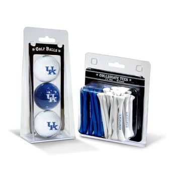 Kentucky Wildcats 3-Golf Ball & 50-Golf Tee Set