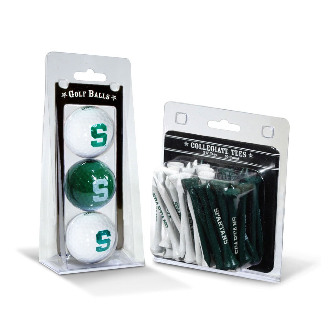 Michigan State Spartans 3-Golf Ball & 50-Golf Tee Set