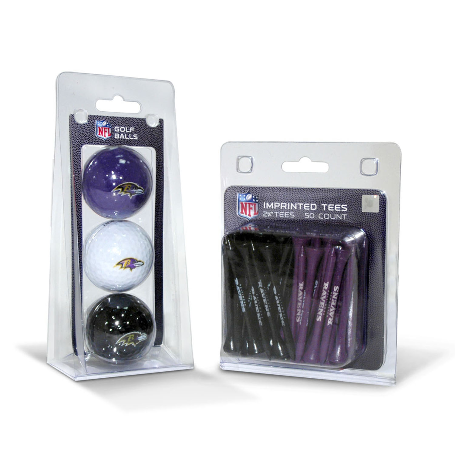Baltimore Ravens 3-Golf Ball & 50-Golf Tee Set Baltimore Ravens 3-Golf Ball & 50-Golf Tee Set