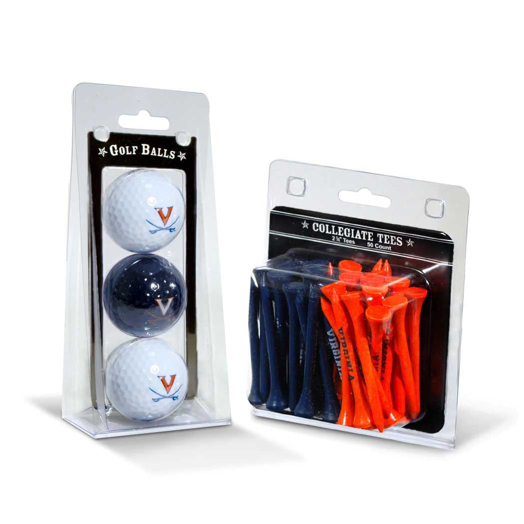Virginia Cavaliers 3-Golf Ball & 50-Golf Tee Set