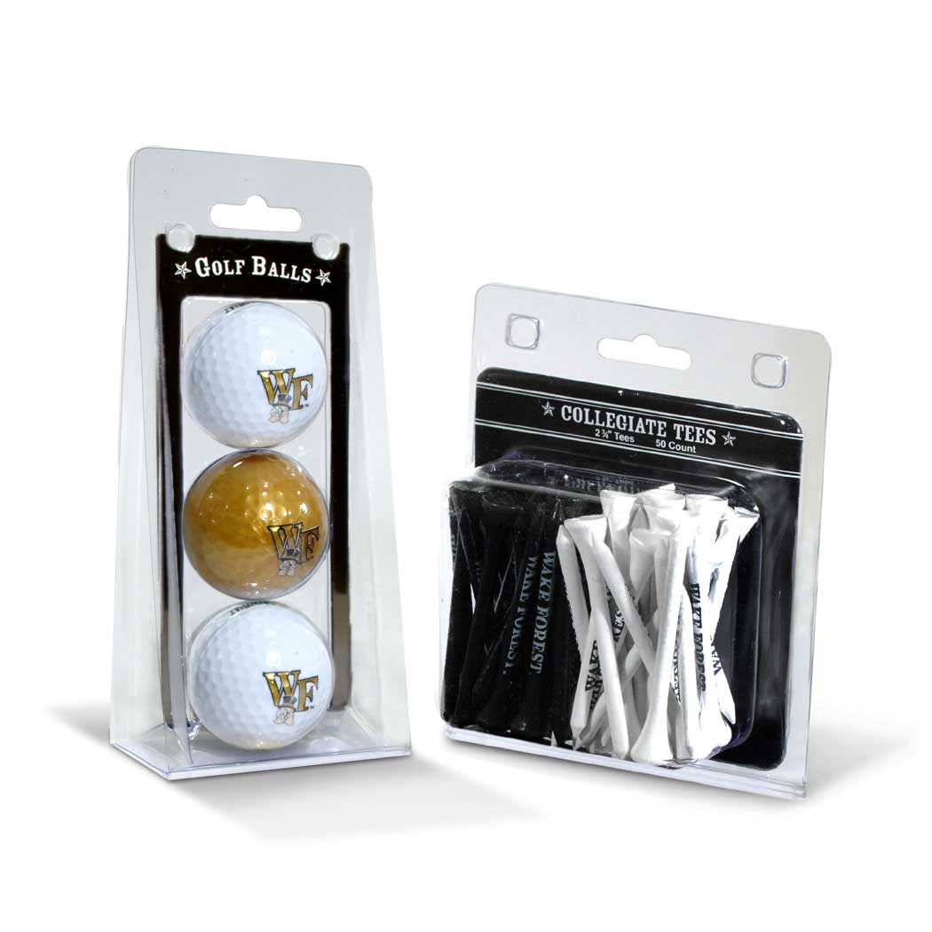 Wake Forest Demon Deacons 3-Golf Ball & 50-Golf Tee Set