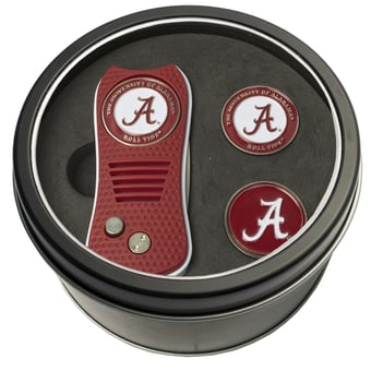 Alabama Crimson Tide Divot Tool & Ball Markers Personalized Tin Gift Set