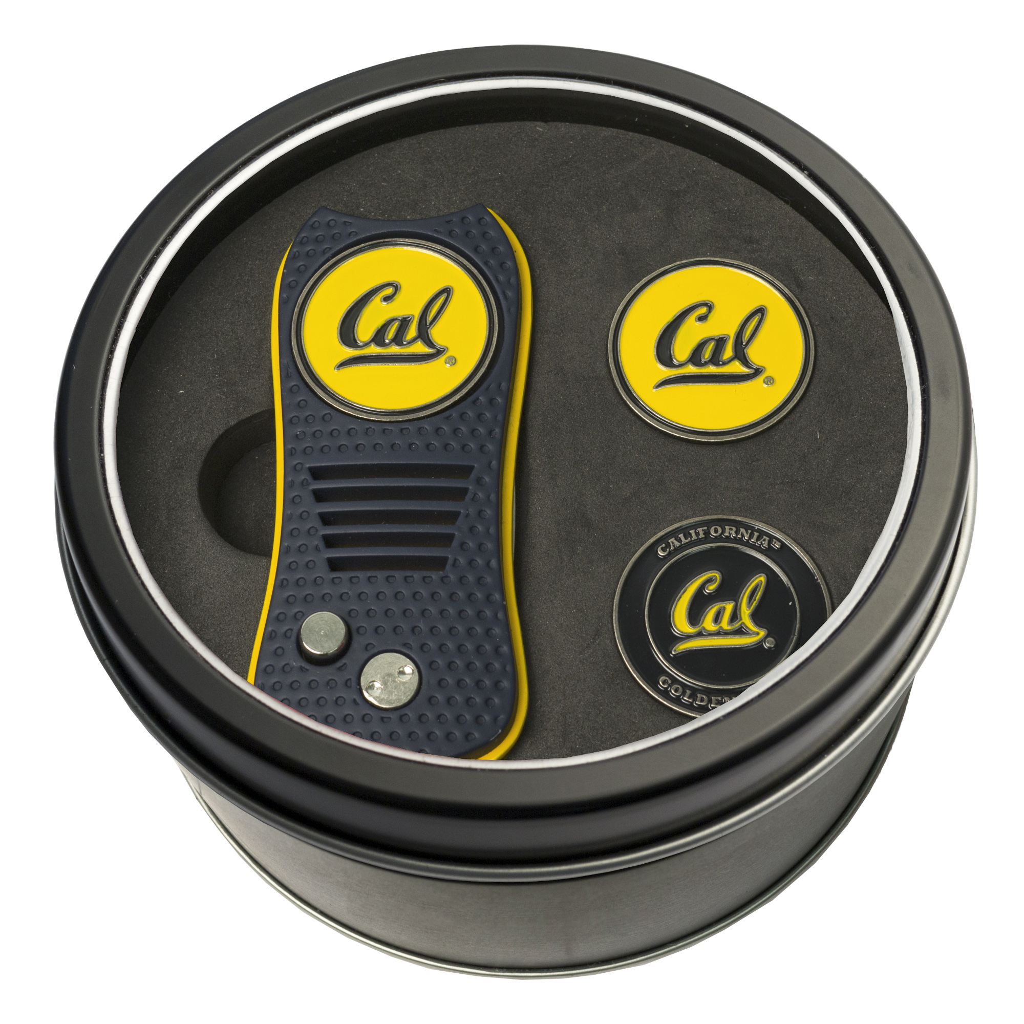 Cal Bears Divot Tool & Ball Markers Personalized Tin Gift Set Cal Bears Divot Tool & Ball Markers Personalized Tin Gift Set