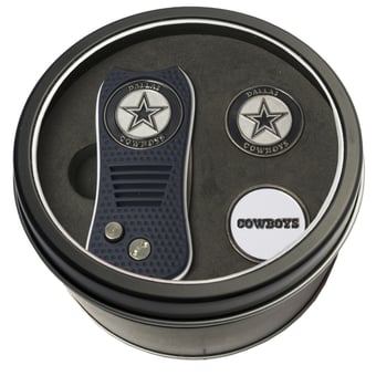 Dallas Cowboys Divot Tool & Ball Markers Personalized Tin Gift Set