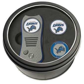 Detroit Lions Divot Tool & Ball Markers Personalized Tin Gift Set