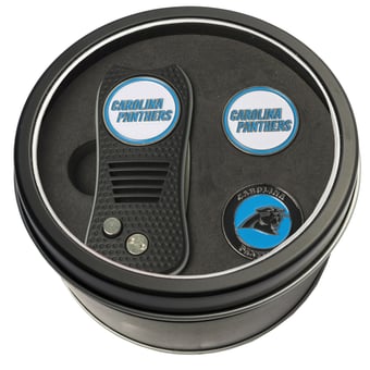 Carolina Panthers Divot Tool & Ball Markers Personalized Tin Gift Set