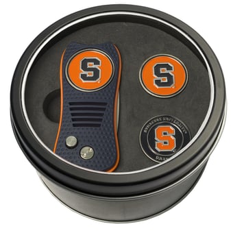 Syracuse Orange Divot Tool & Ball Markers Personalized Tin Gift Set