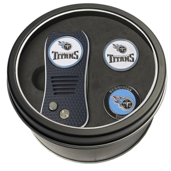 Tennessee Titans Divot Tool & Ball Markers Personalized Tin Gift Set