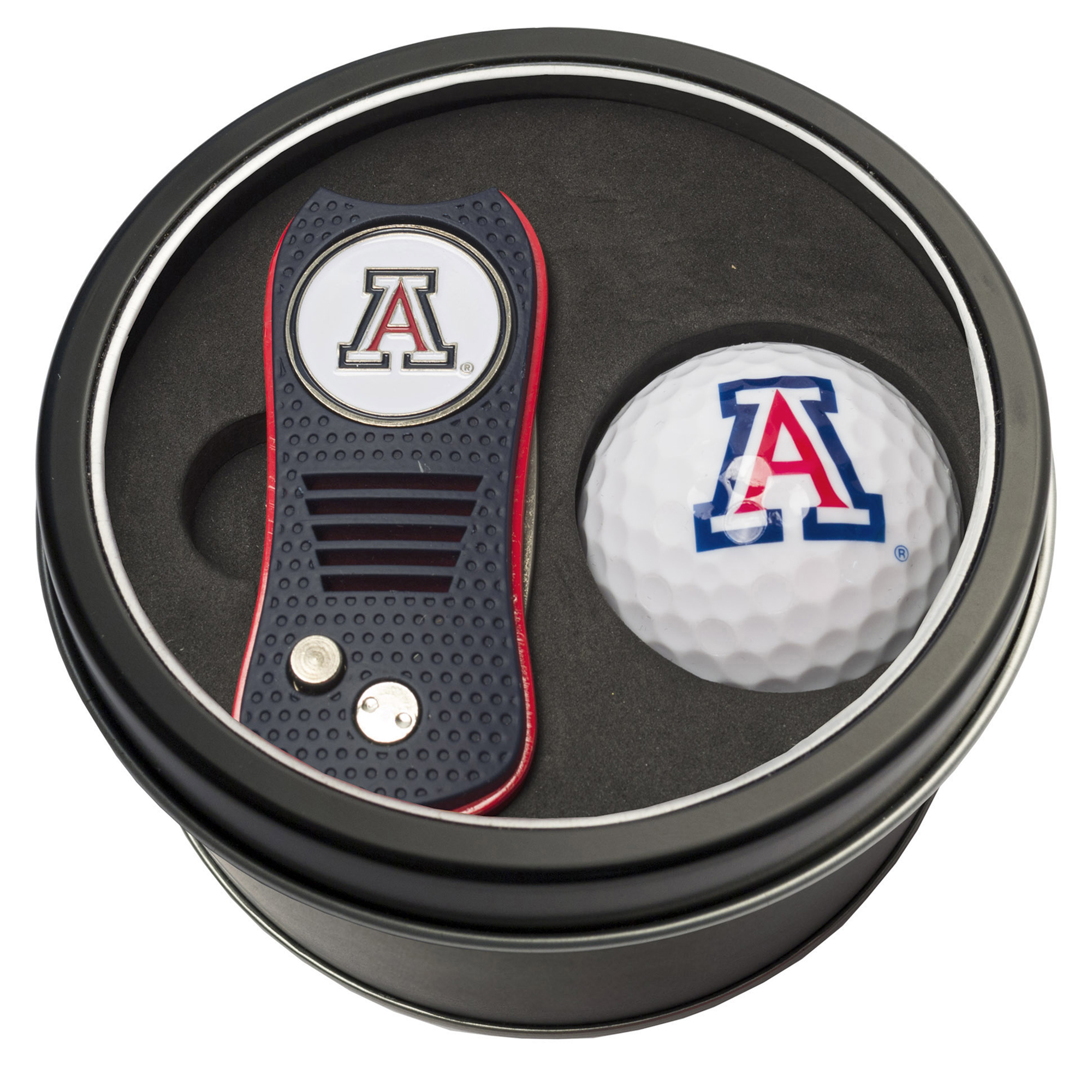 Arizona Wildcats Divot Tool & Golf Ball Personalized Tin Gift Set Arizona Wildcats Divot Tool & Golf Ball Personalized Tin Gift Set