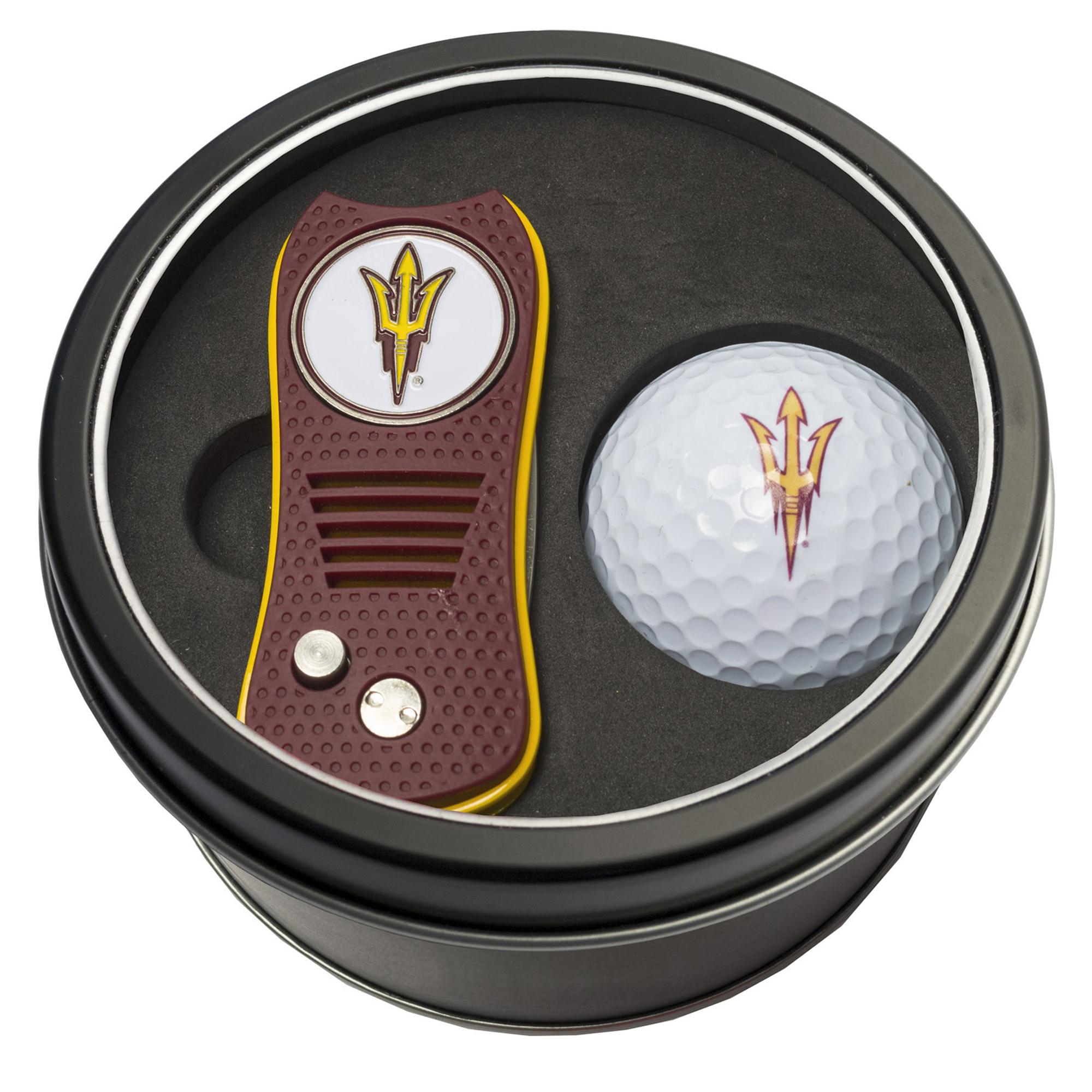 Arizona State Sun Devils Divot Tool & Golf Ball Personalized Tin Gift Set Arizona State Sun Devils Divot Tool & Golf Ball Personalized Tin Gift Set