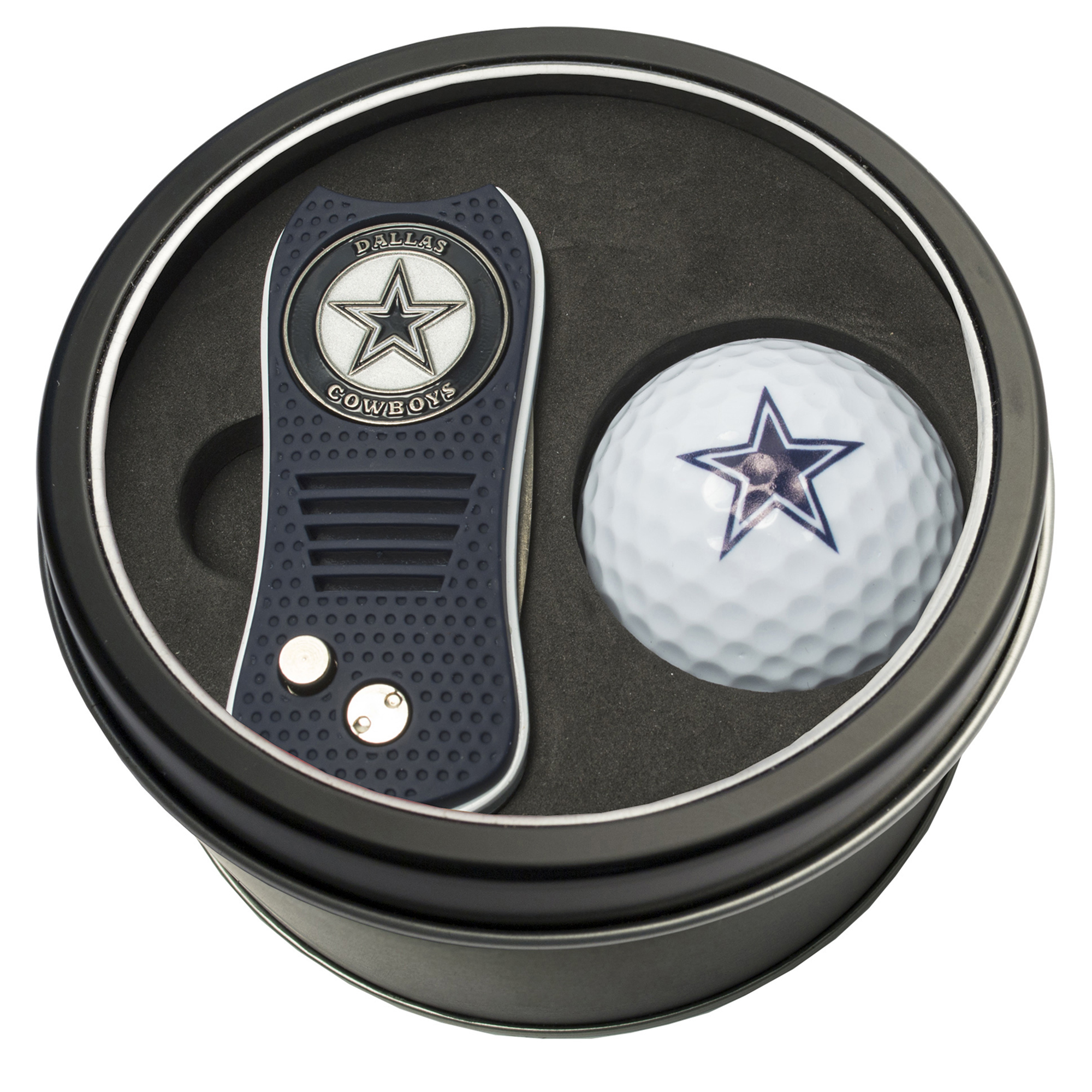 Dallas Cowboys Divot Tool & Golf Ball Personalized Tin Gift Set