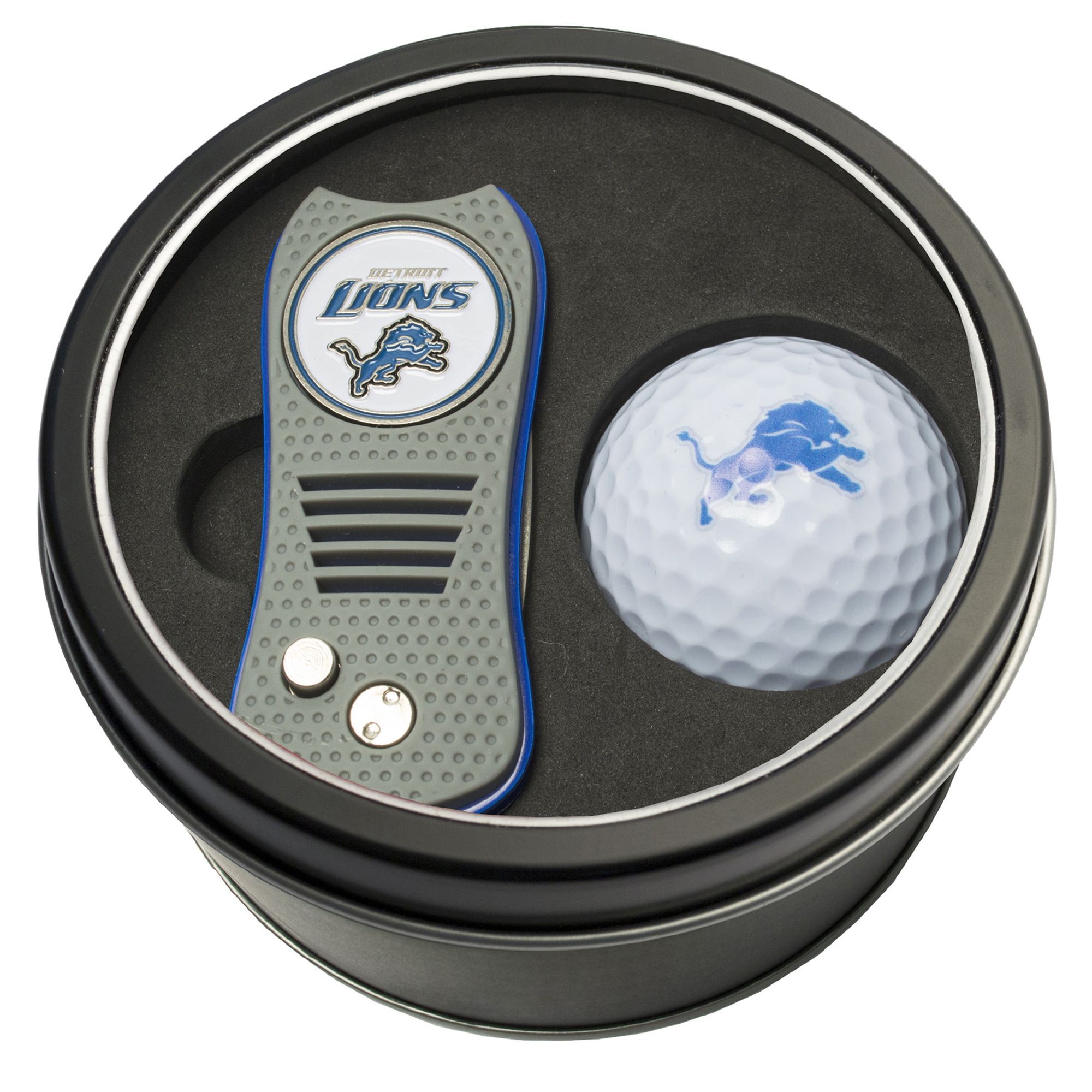 Detroit Lions Divot Tool & Golf Ball Personalized Tin Gift Set