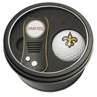 New Orleans Saints Divot Tool & Golf Ball Personalized Tin Gift Set