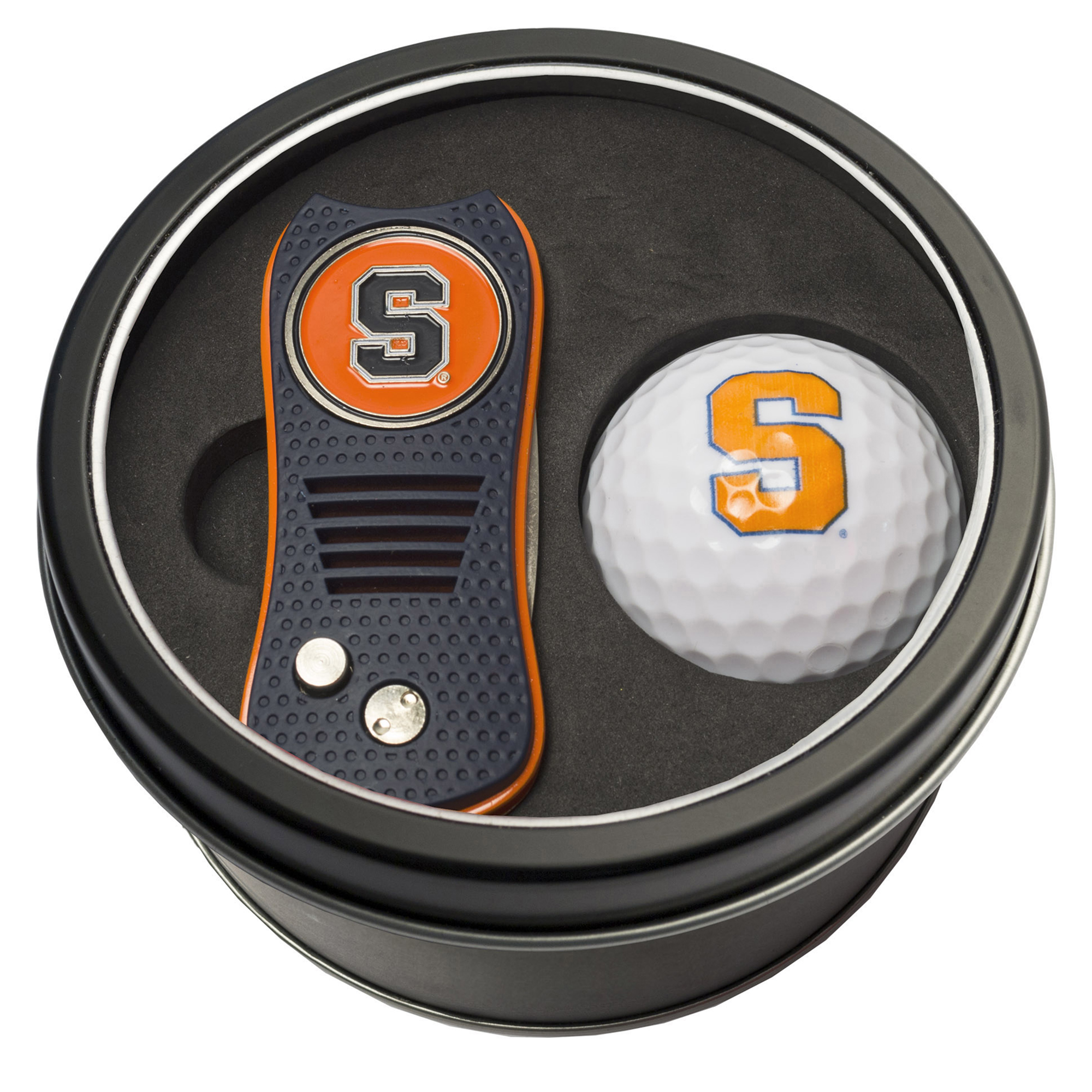 Syracuse Orange Divot Tool & Golf Ball Personalized Tin Gift Set