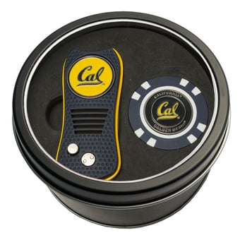 Cal Bears Divot Tool & Golf Chip Personalized Tin Gift Set