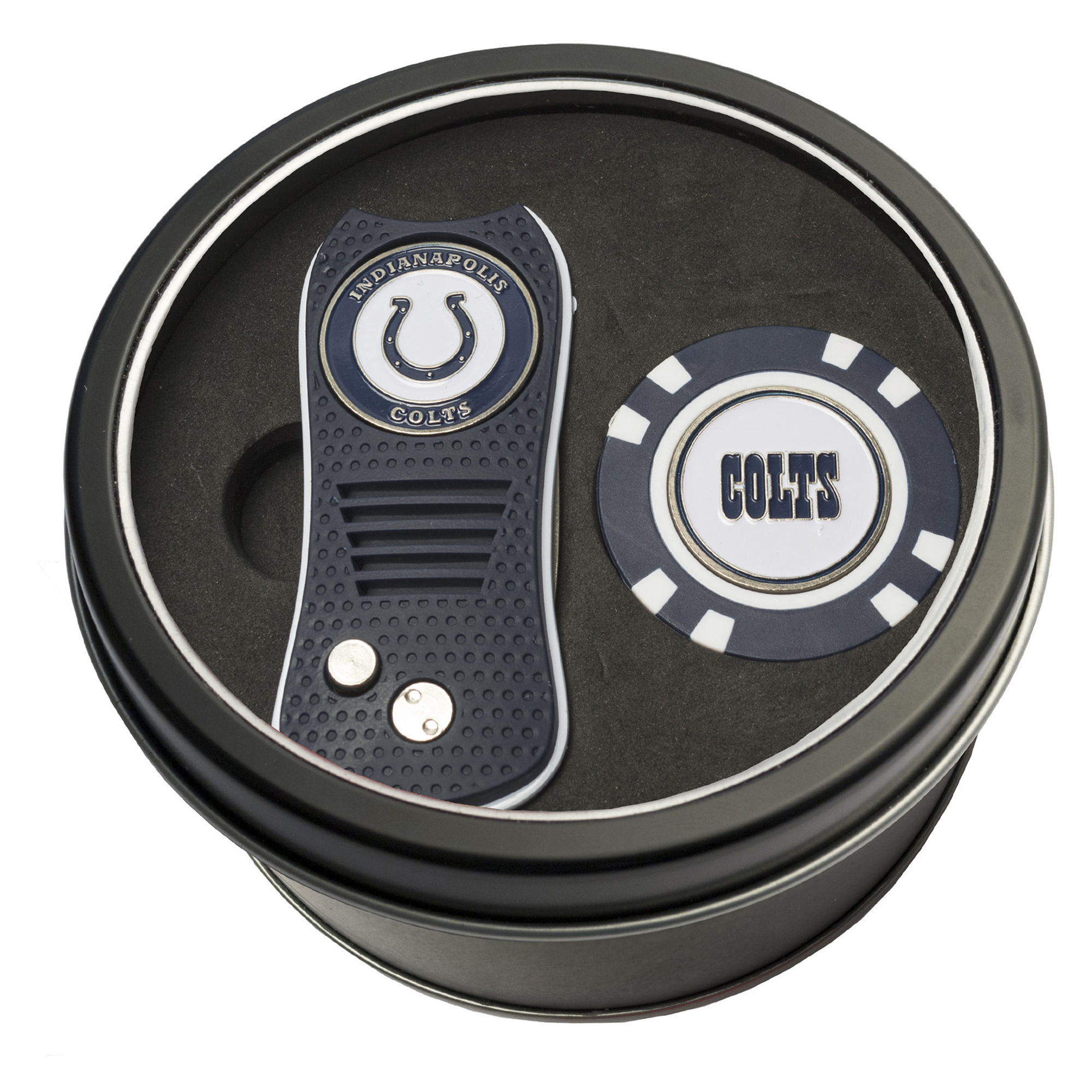 Indianapolis Colts Divot Tool & Golf Chip Personalized Tin Gift Set