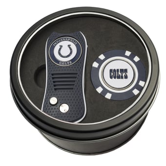 Indianapolis Colts Divot Tool & Golf Chip Personalized Tin Gift Set