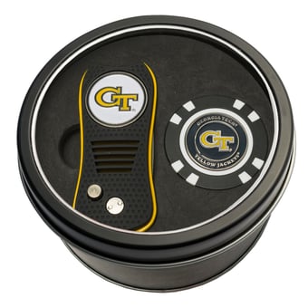 Georgia Tech Yellow Jackets Divot Tool & Golf Chip Personalized Tin Gift Set