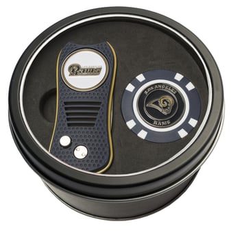Los Angeles Rams Divot Tool & Golf Chip Personalized Tin Gift Set