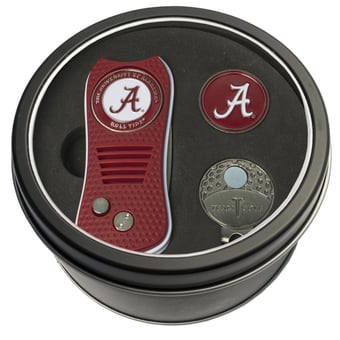 Alabama Crimson Tide Divot Tool Ball Marker & Cap Clip Personalized Tin Gift Set
