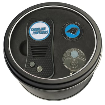 Carolina Panthers Divot Tool Ball Marker & Cap Clip Personalized Tin Gift Set