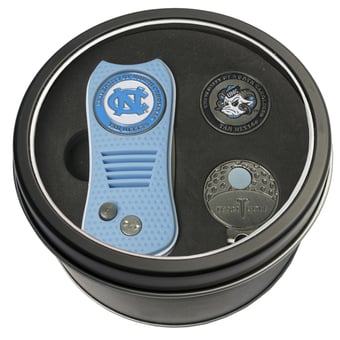 North Carolina Tar Heels Divot Tool Ball Marker & Cap Clip Personalized Tin Gift Set