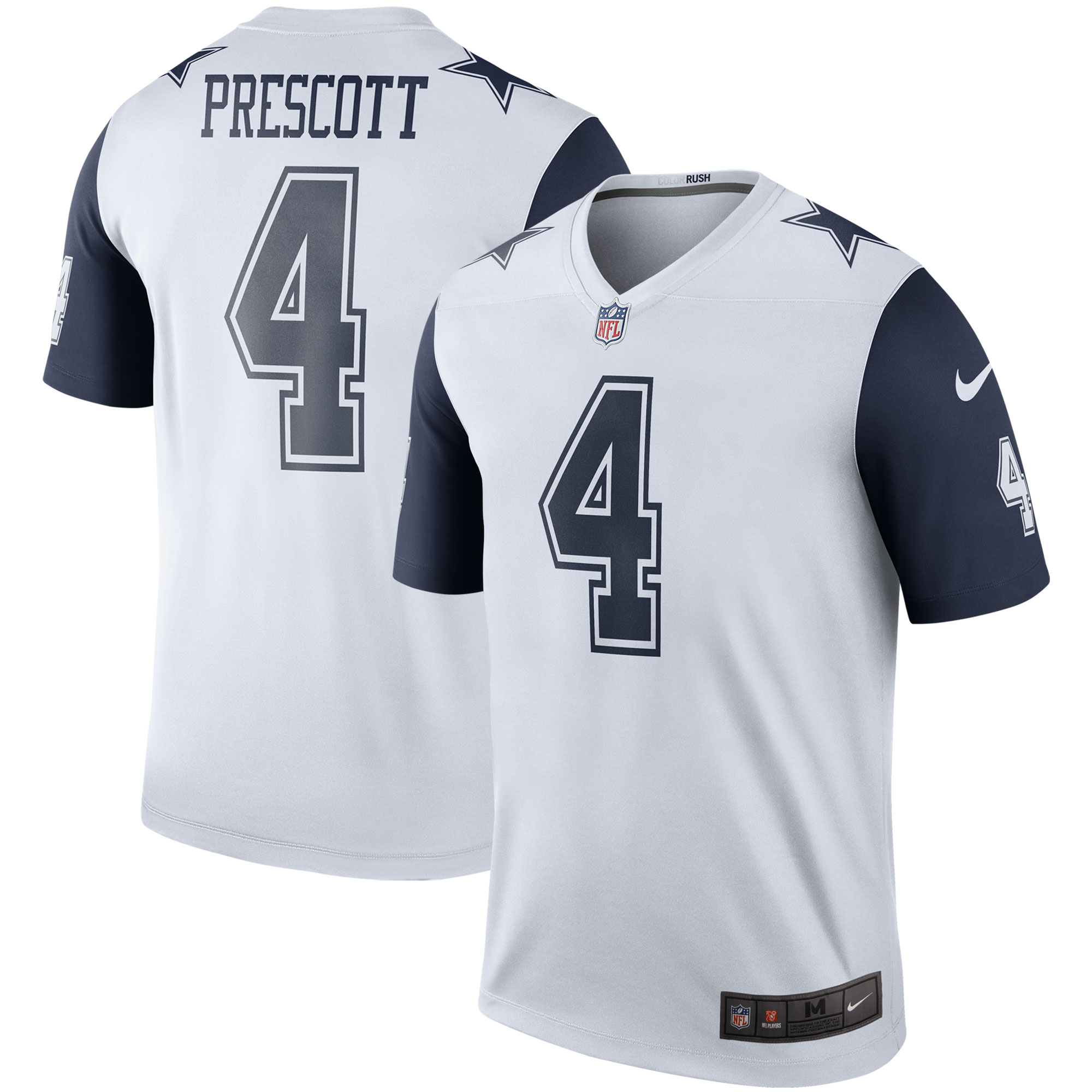 Men's Nike Dak Prescott White Dallas Cowboys Legend Player Performance Top