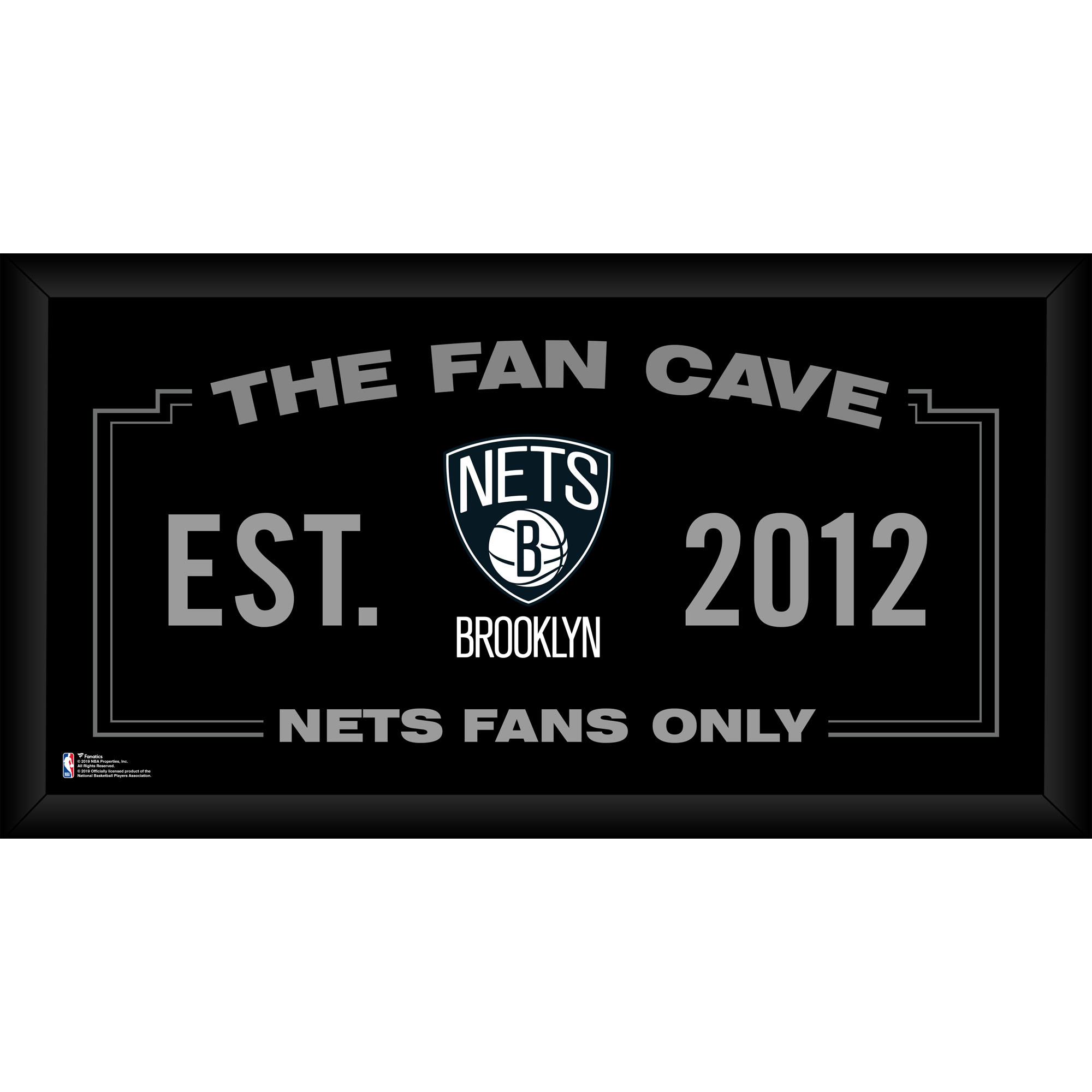 “Brooklyn Nets Framed 10″” x 20″” Fan Cave Collage” “Brooklyn Nets Framed 10″” x 20″” Fan Cave Collage”